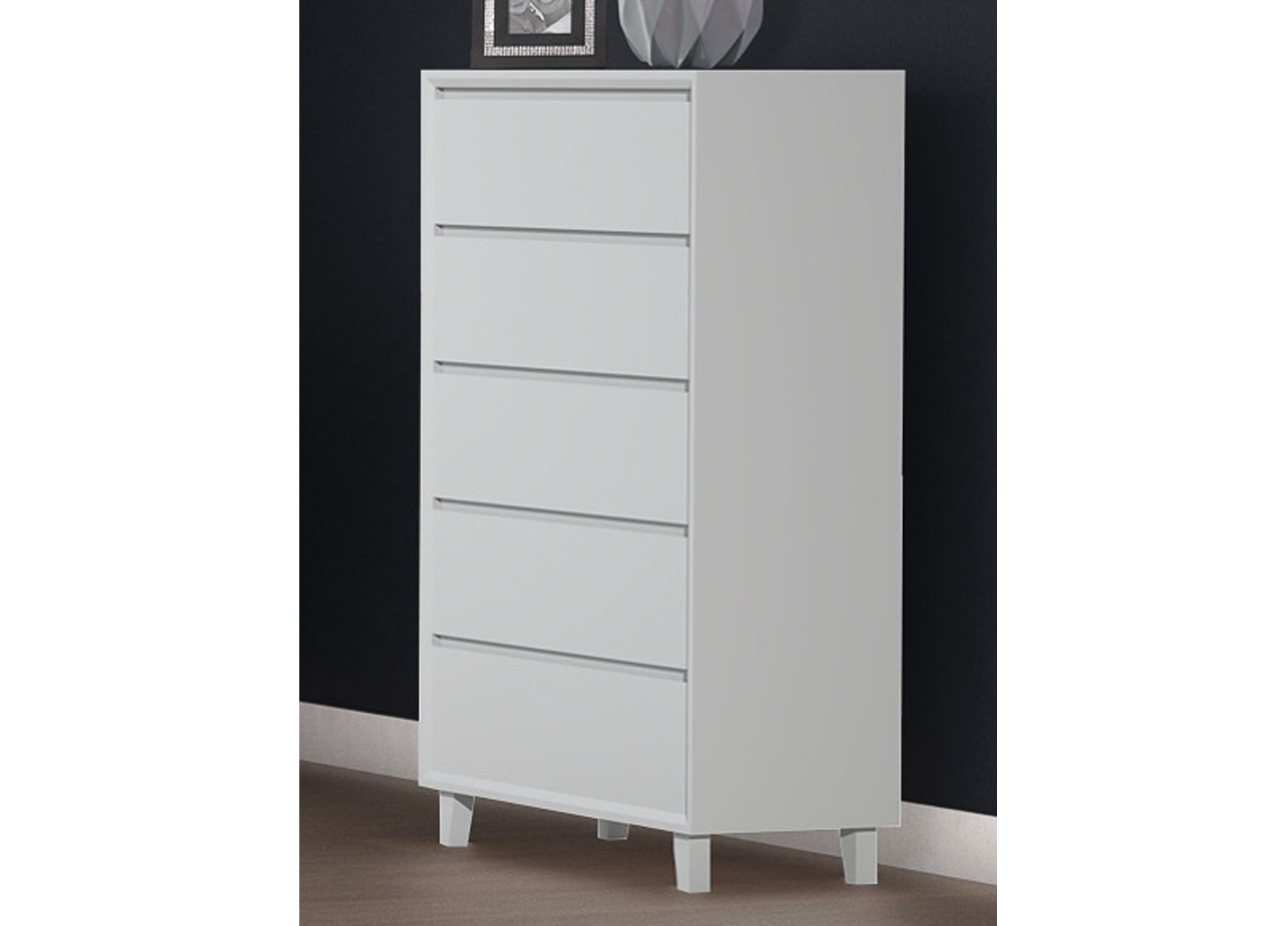 SWANWORTH (CUSTOM MADE) 5 DRAWER TALLBOY - 1256(H) x 910(W) x 450(D) - ASSORTED COLOURS