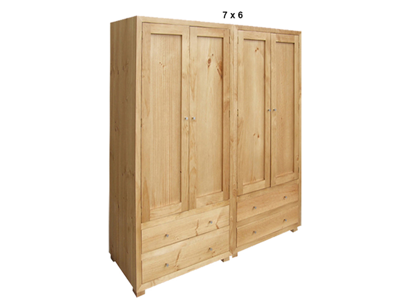 RETRO (AUSSIE MADE) DOOR WARDROBE WITH 4 DOOR / 4 DRAWER COLLECTION - ASSORTED STAINED COLOURS - STARTING FROM $1899