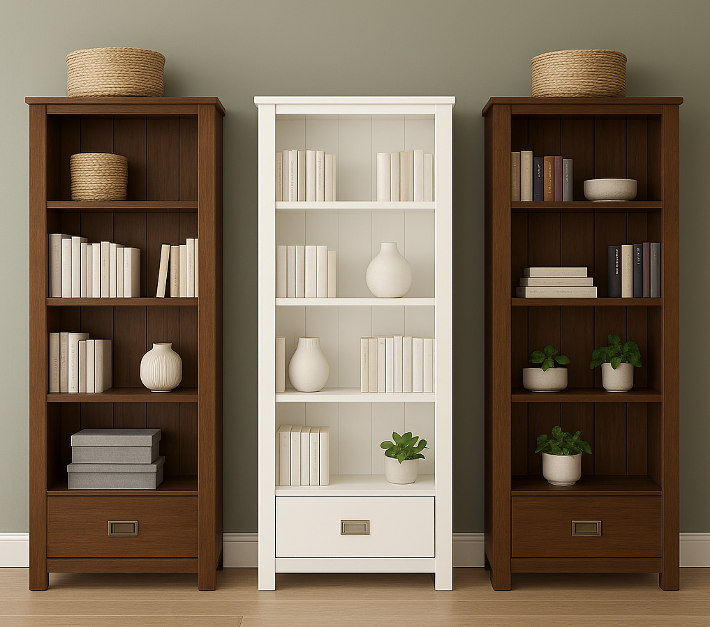 REGENCY (AUSSIE MADE) HIGHLINE BOOKCASE WITH DRAWER - ASSORTED COLOURS - STARTING FROM $899