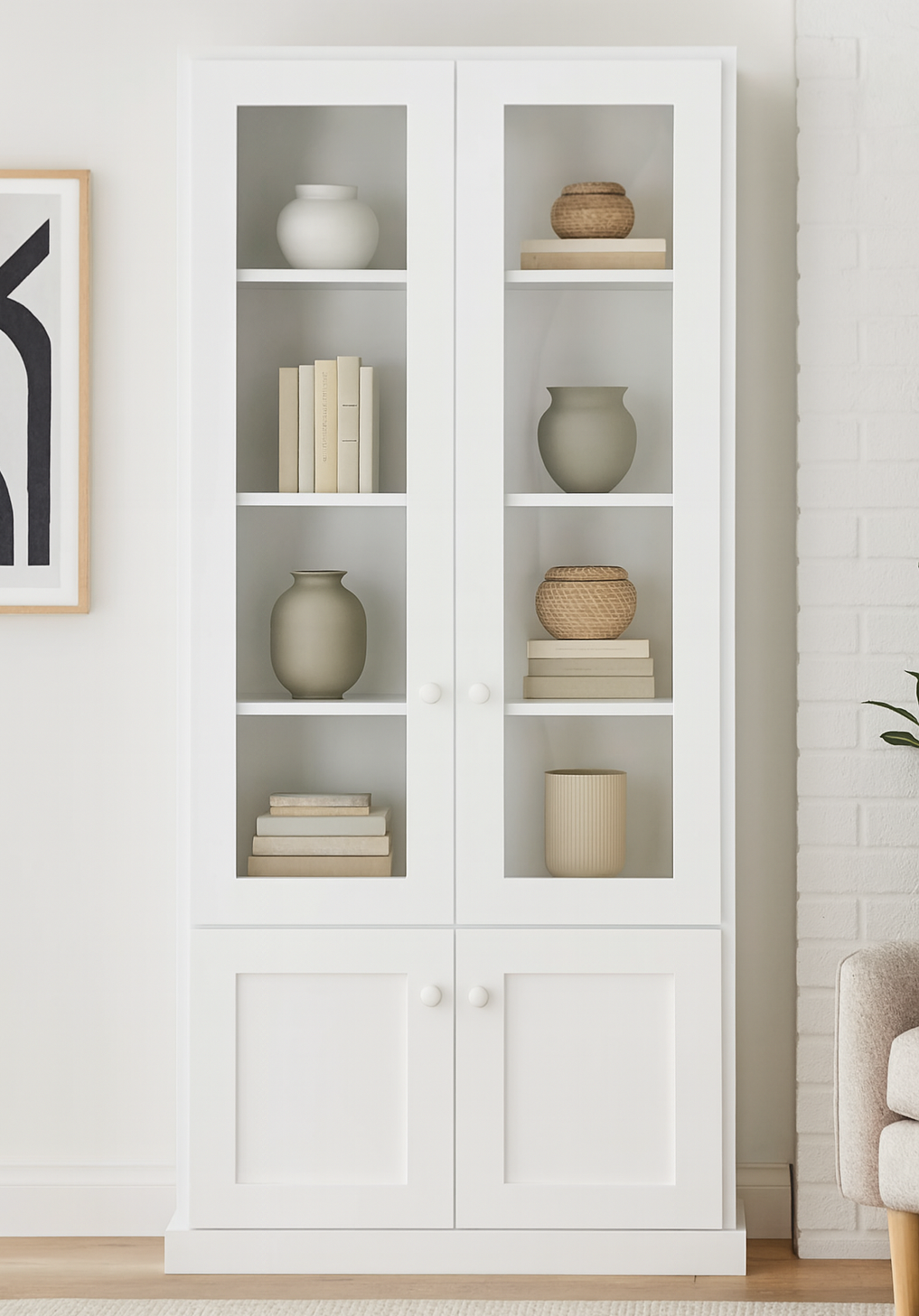 RETRO (AUSSIE MADE) 4 DOOR SOLID TIMBER LIBRARY UNIT COLLECTION - ASSORTED COLOURS - STARTING FROM $1199