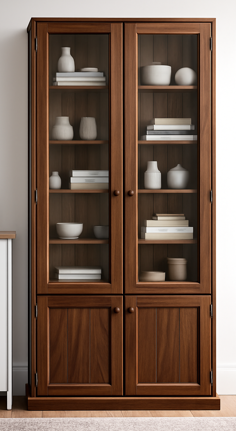 RETRO (AUSSIE MADE) 4 DOOR SOLID TIMBER LIBRARY UNIT COLLECTION - ASSORTED COLOURS - STARTING FROM $1199