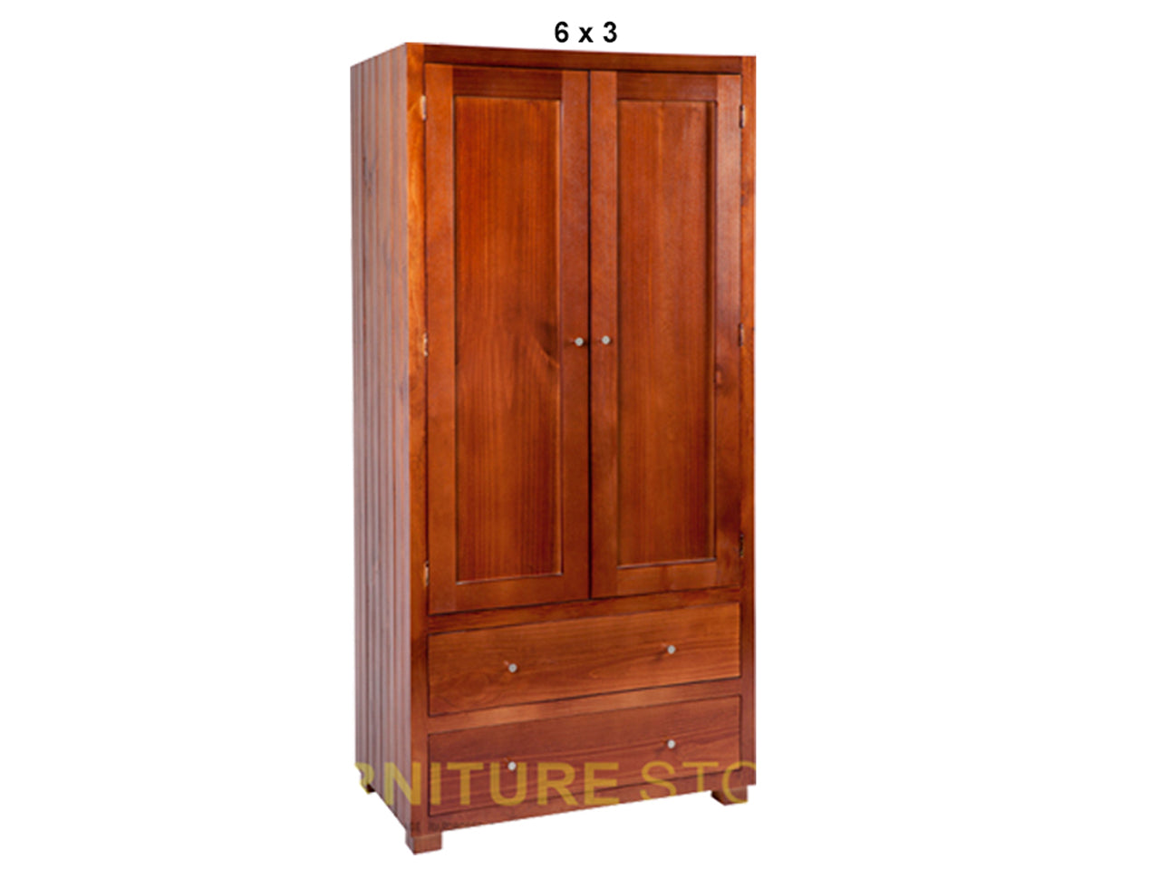 RETRO (AUSSIE MADE) 2 DOOR / 2 DRAWER WARDROBE COLLECTION - ASSORTED STAINED COLOURS - STARTING FROM $899