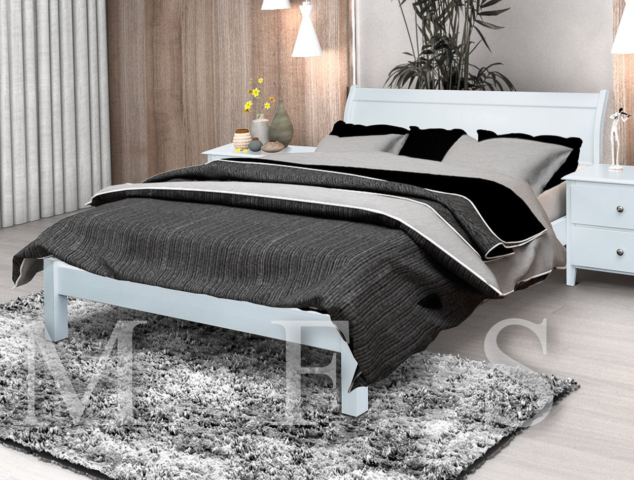 KING SINGLE MARTHA (AUSSIE MADE) BED FRAME - WHITE