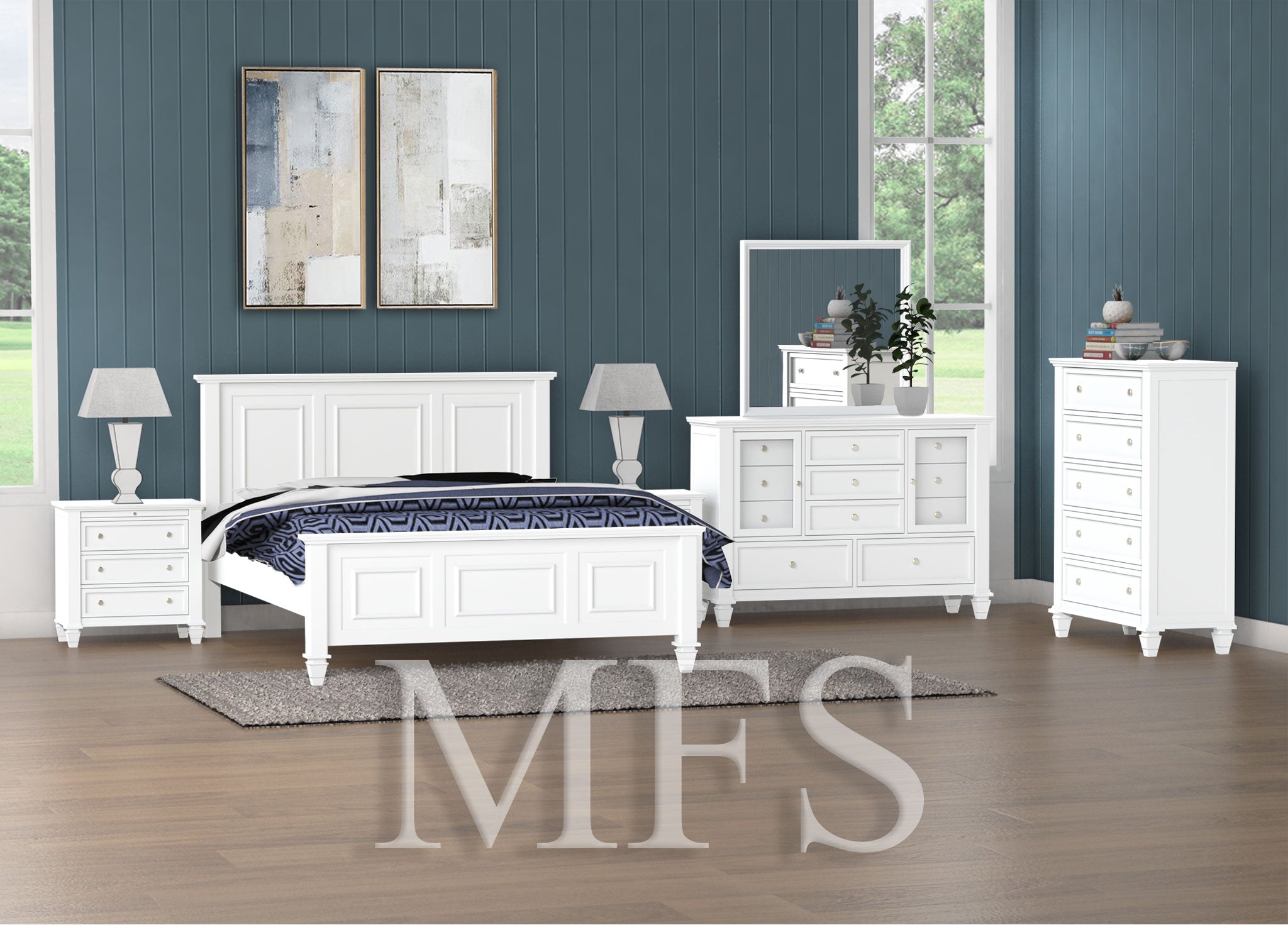 SINGLE OR KING SINGLE ROXBOROUGH (CUSTOM MADE) 4 PIECE (DRESSER) BEDROOM SUITE - ASSORTED COLOURS