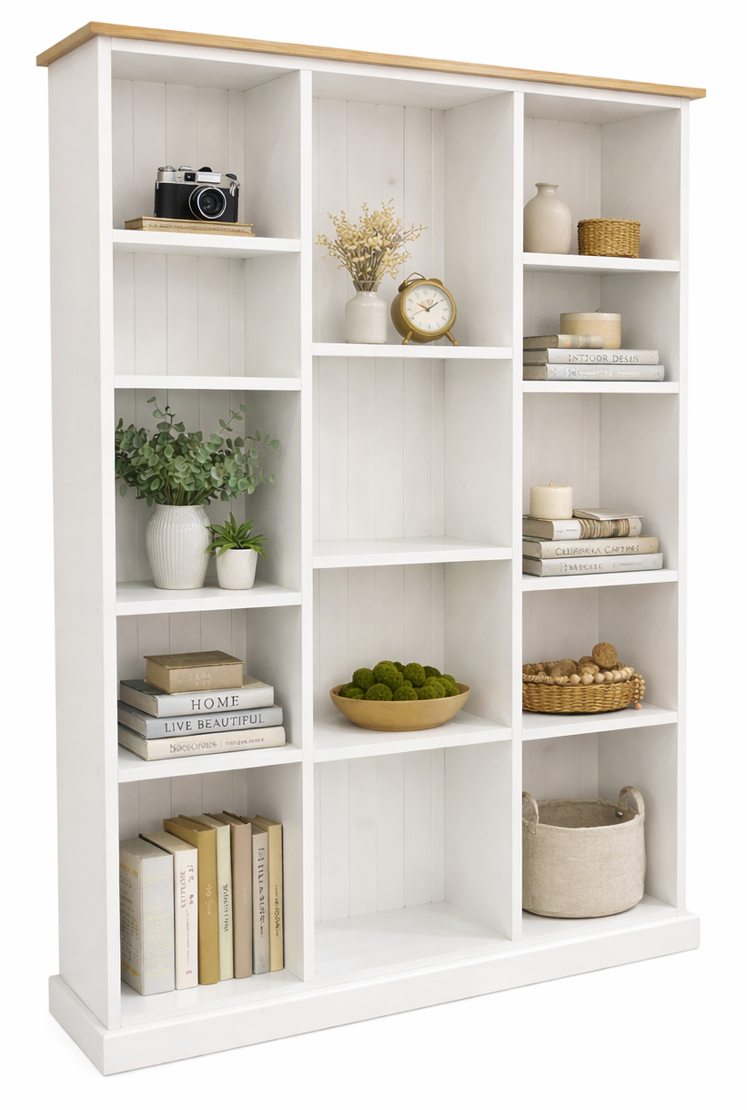 SAMANTHA (AUSSIE MADE) HIGHLINE WITH MULYI CUBES BOOKCASE COLLECTION - ASSORTED COLOURS - STARTING FROM $799