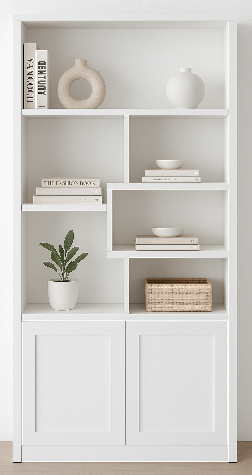 SEAPOINT (AUSSIE MADE) HIGHLINE BOOKCASE WITH DOORS COLLECTION - ASSORTED COLOURS - STARTING FROM $1299