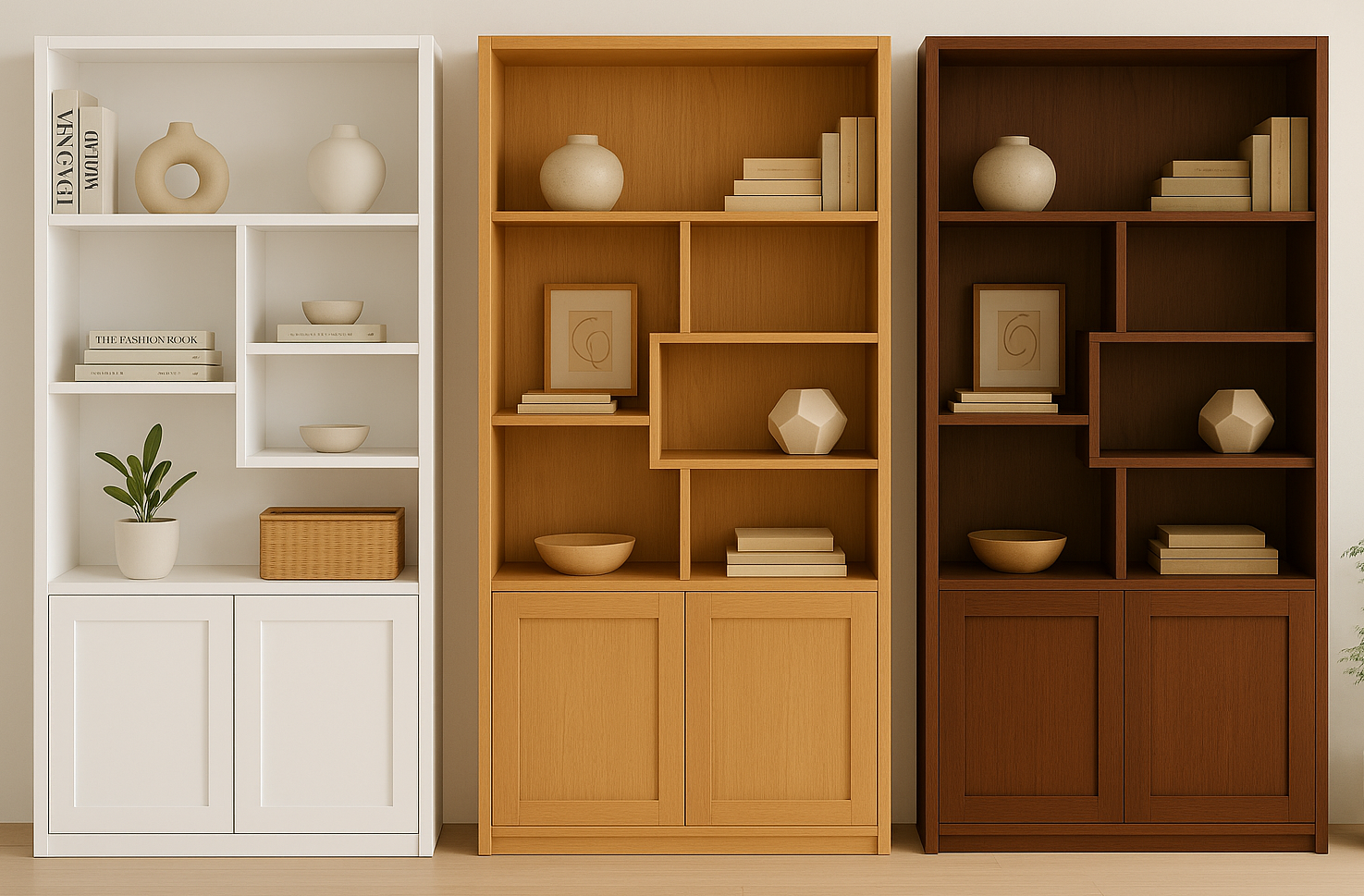 SEAPOINT (AUSSIE MADE) HIGHLINE BOOKCASE WITH DOORS COLLECTION - ASSORTED COLOURS - STARTING FROM $1299