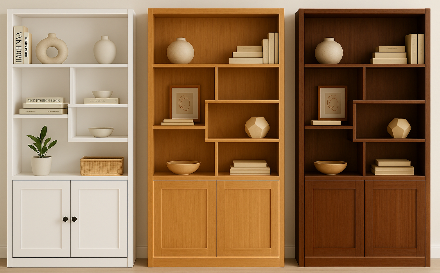 SEAPOINT (AUSSIE MADE) HIGHLINE BOOKCASE WITH DOORS COLLECTION - ASSORTED COLOURS - STARTING FROM $1299