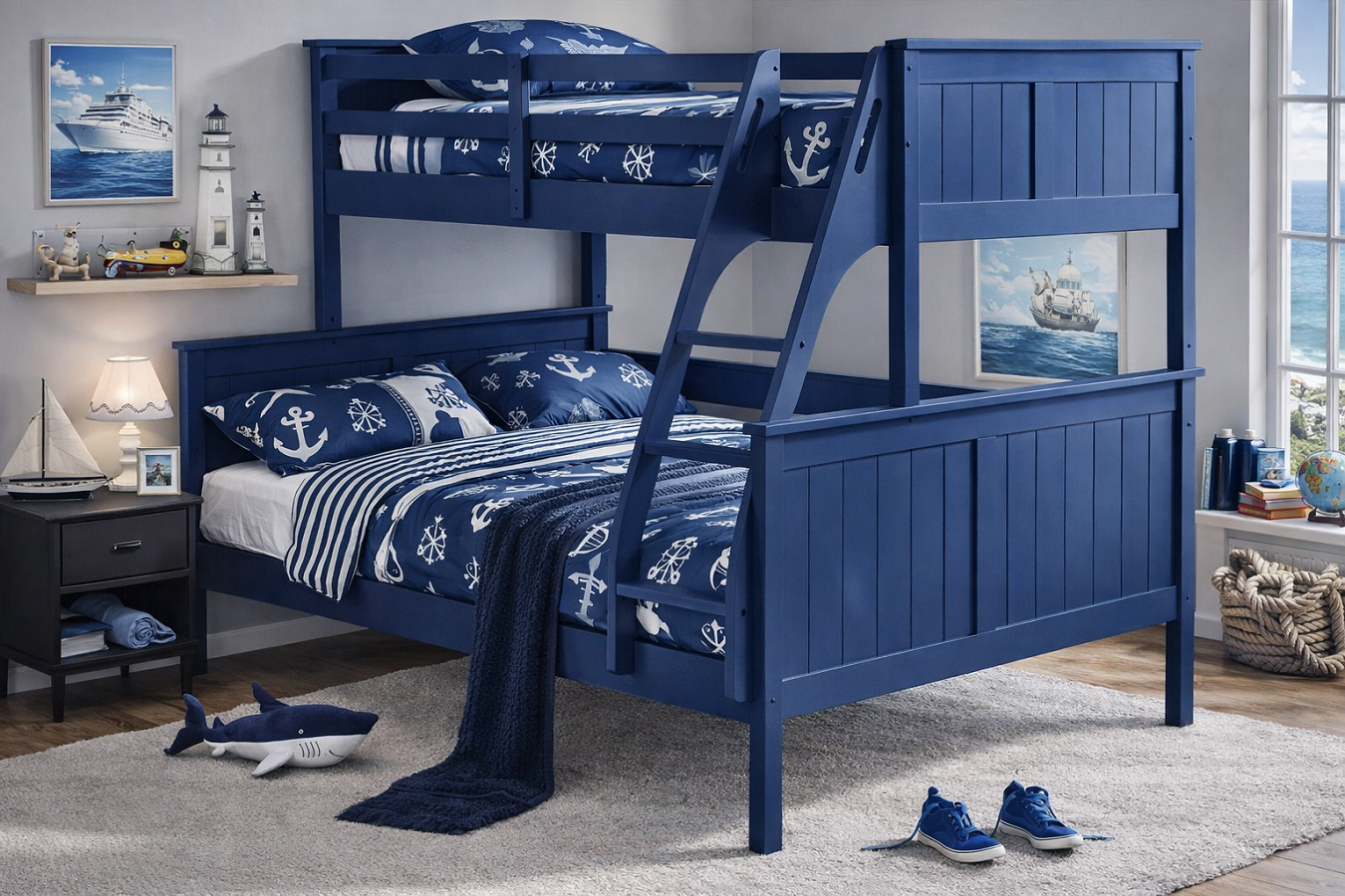 SHELLEY (HYBRID) TRIO SINGLE OVER DOUBLE BUNK BED COLLECTION - ASSORTED COLOURS - STARTING FROM $1499