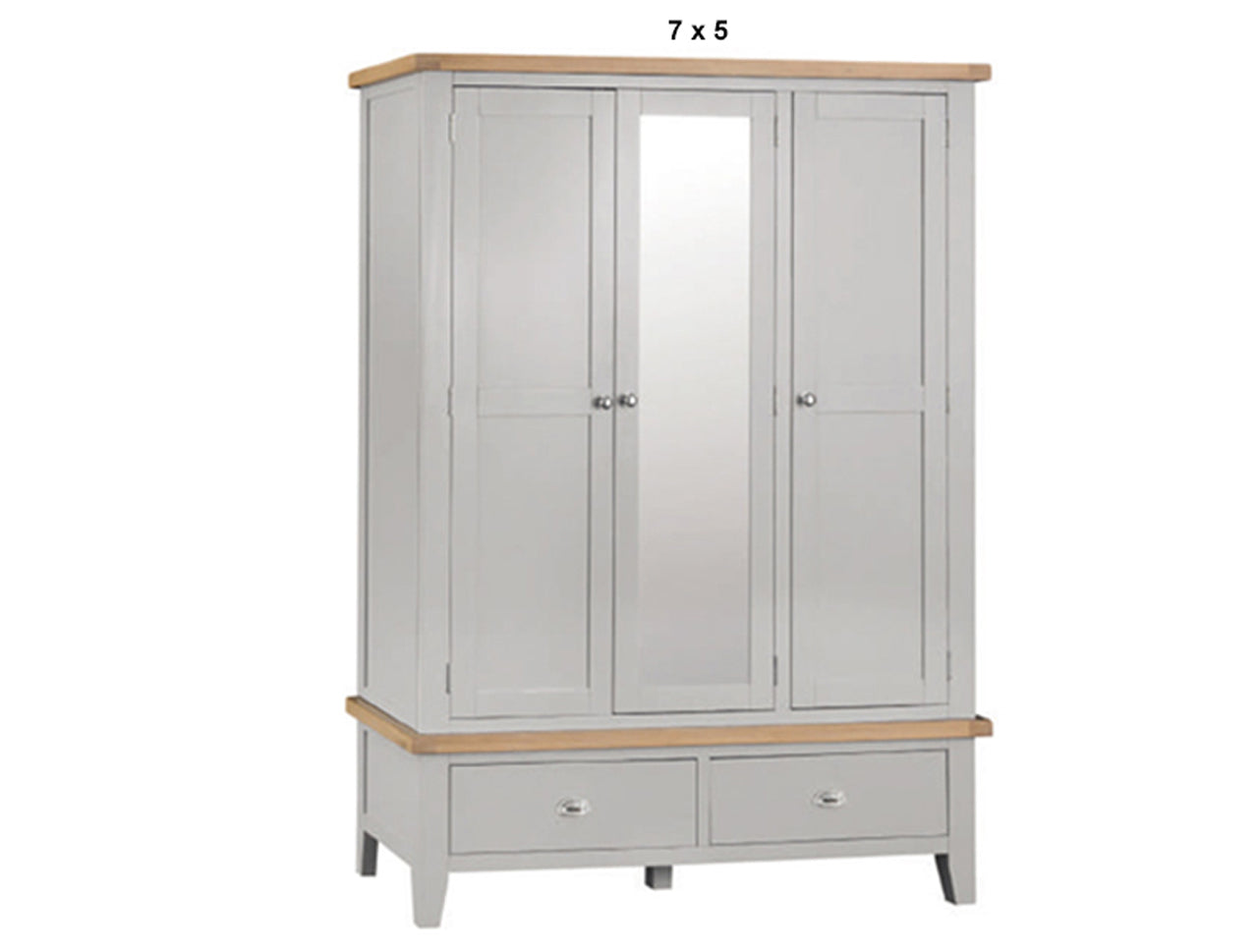 SPENCER  (AUSSIE MADE) 3 DOOR / 2 DRAWER WARDROBE WITH MIRROR  COLLECTION - ASSORTED PAINTED / STAINED COLOURS - STARTING FROM $2299