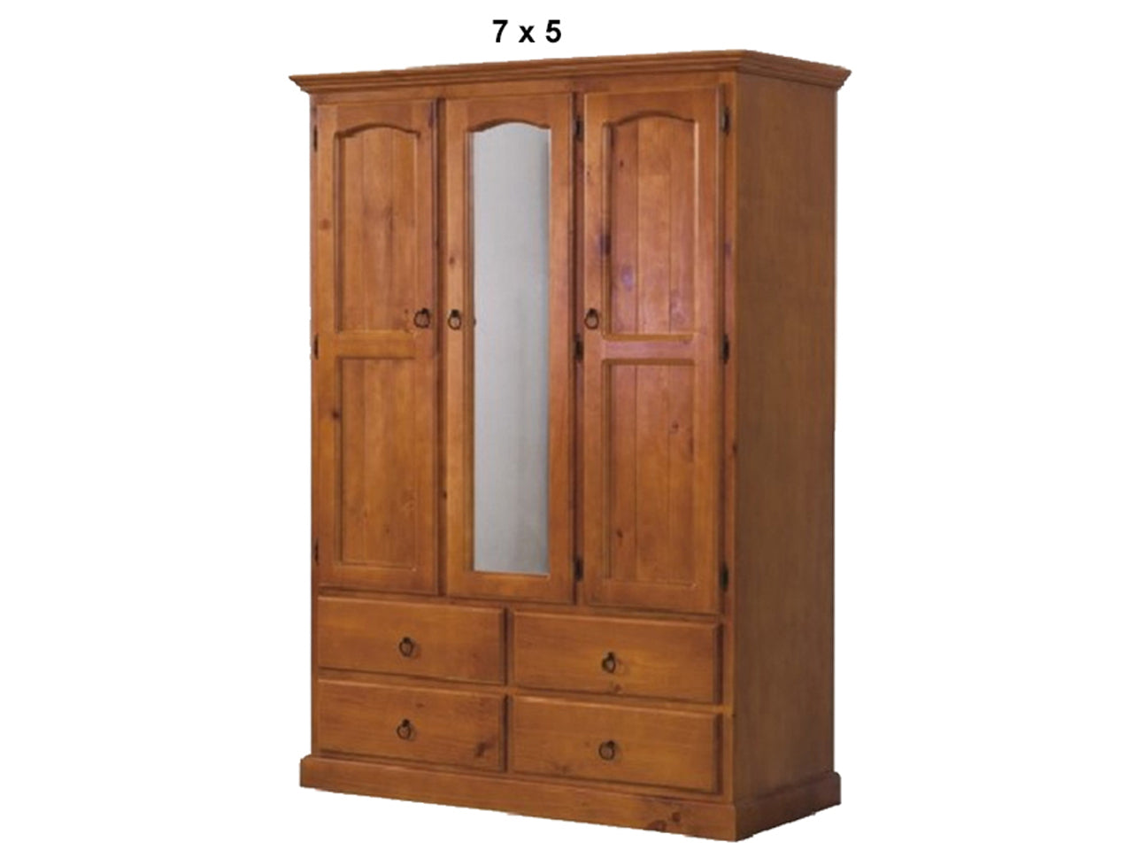 STENTOR (AUSSIE MADE) 3 DOOR / 4 DRAWER MIRROR WARDROBE COMBO (LHS OR RHS FACING) COLLECTION - ASSORTED STAINED COLOURS - STARTING FROM $1299