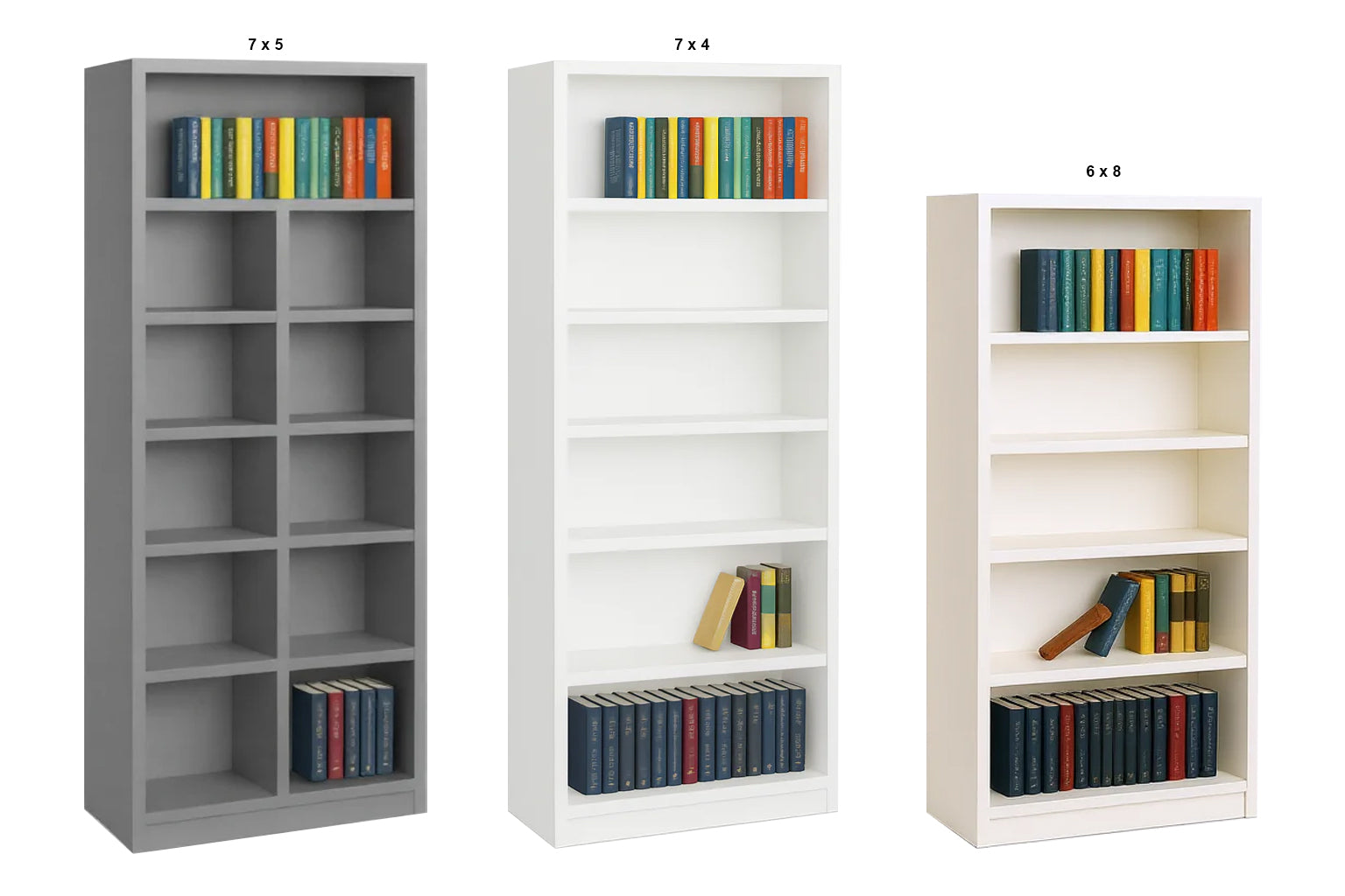 SUSSIE (AUSSIE MADE) HIGHLINE BOOKCASE COLLECTION - ASSORTED PAINTED COLOURS - STARTING FROM $599