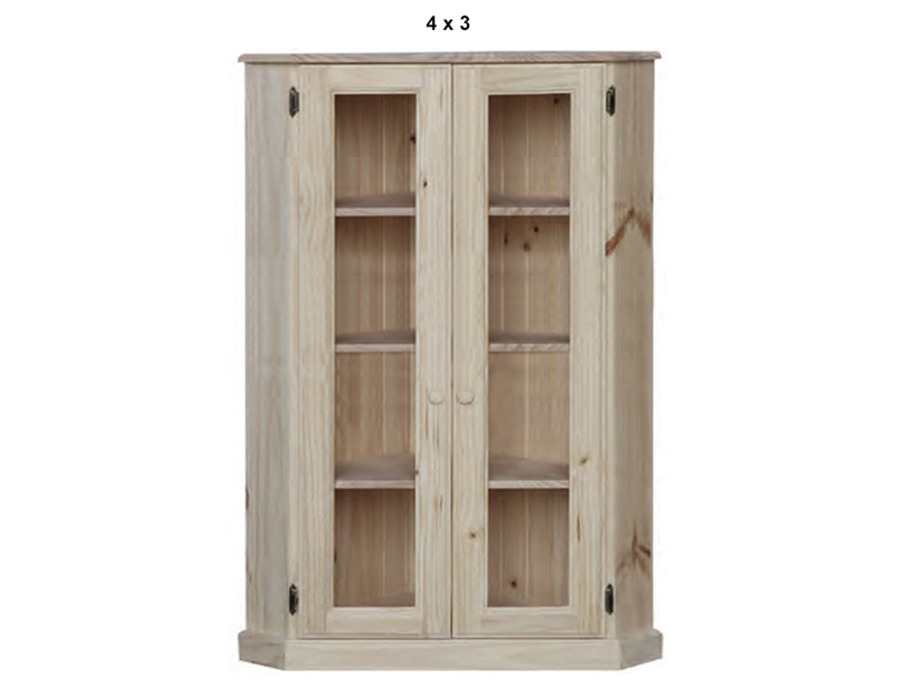 SWAYDE (AUSSIE MADE) 2 GLASS DOOR LOWLINE CORNER LIBRARY UNIT COLLECTION - ASSORTED STAINED COLOURS - STARTING FROM $799