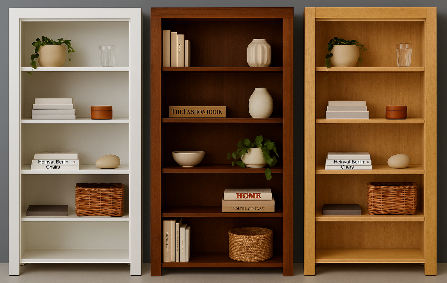 SWINBURN (AUSSIE MADE) HIGHLINE BOOKCASE WITH 70MM FACINGS COLLECTION - ASSORTED COLOURS - STARTING FROM $799