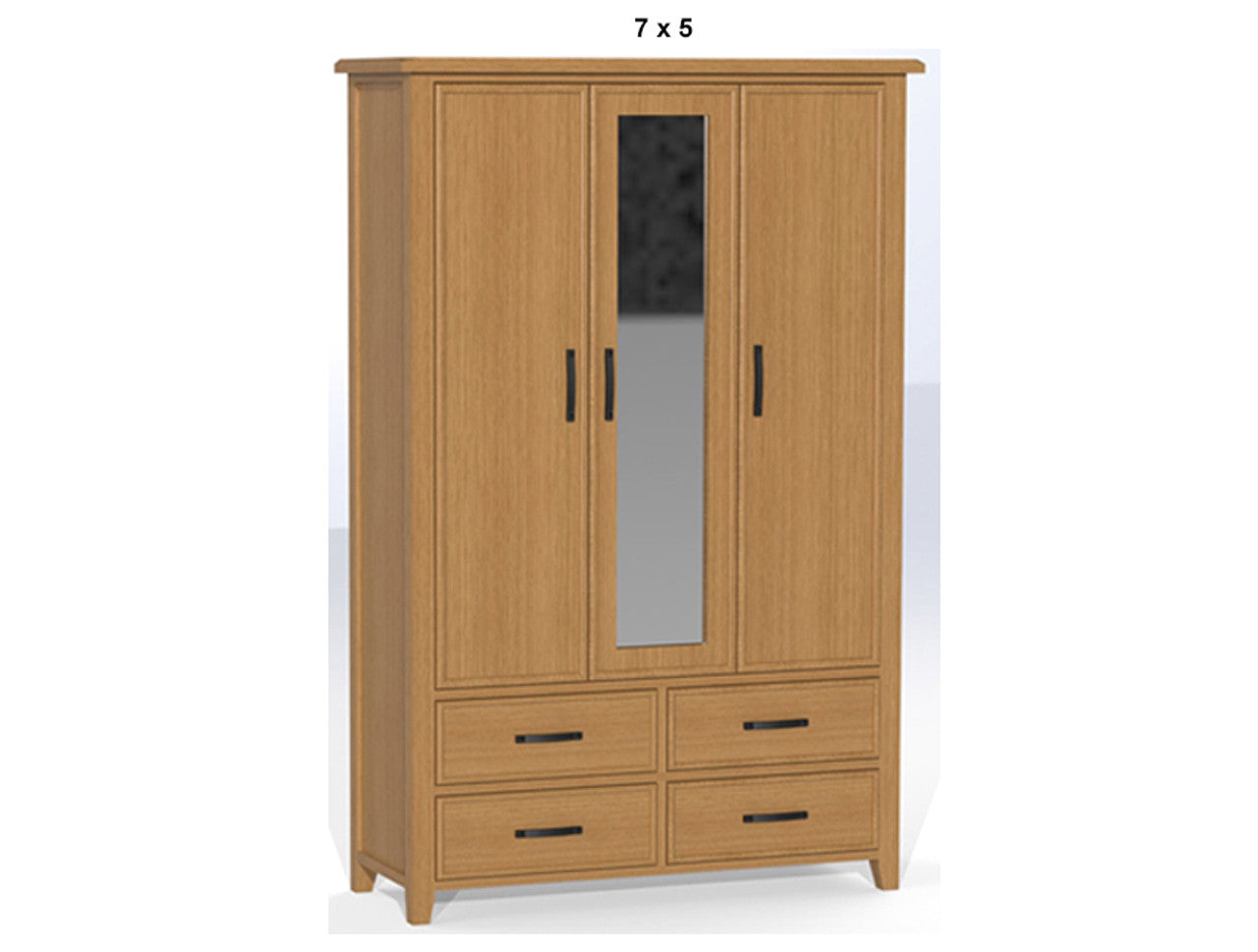 SYDNEYSIDE (AUSSIE MADE) 3 DOOR / 4 DRAWER MIRROR ROBE COLLECTION - ASSORTED STAINED COLOURS - STARTING FROM $1299