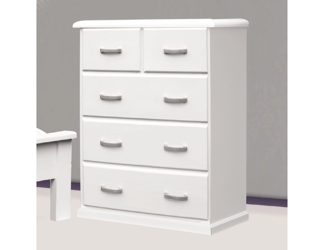 OCTARIAN DOUBLE OR QUEEN 4 PIECE (TALLBOY) BEDROOM SUITE WITH BOOKCASE BEDHEAD AND WINSTON CASE GOODS - ASSORTED COLOURS