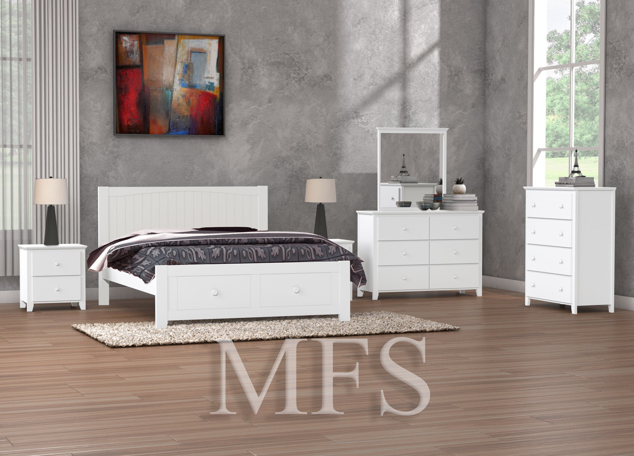 ORVILLE (AUSSIE MADE) KING 4 PIECE (TALLBOY) BEDROOM SUITE - ASSORTED COLOURS