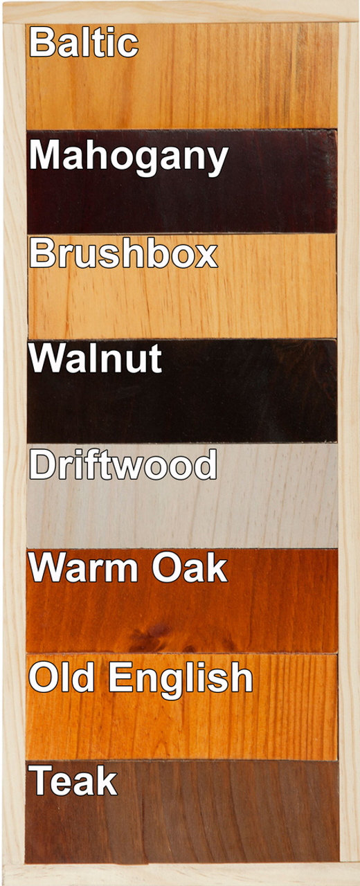 BUSTIN (AUSSIE MADE) KING 4 PIECE (TALLBOY) BEDROOM SUITE - ASSORTED STAINED COLOURS