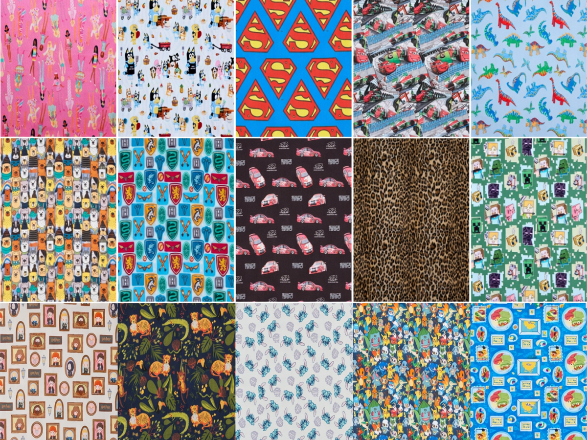 THEMED FABRICS FOR BEDROOM COLLECTIONS - ASSORTED FABRICS AND COLOURS