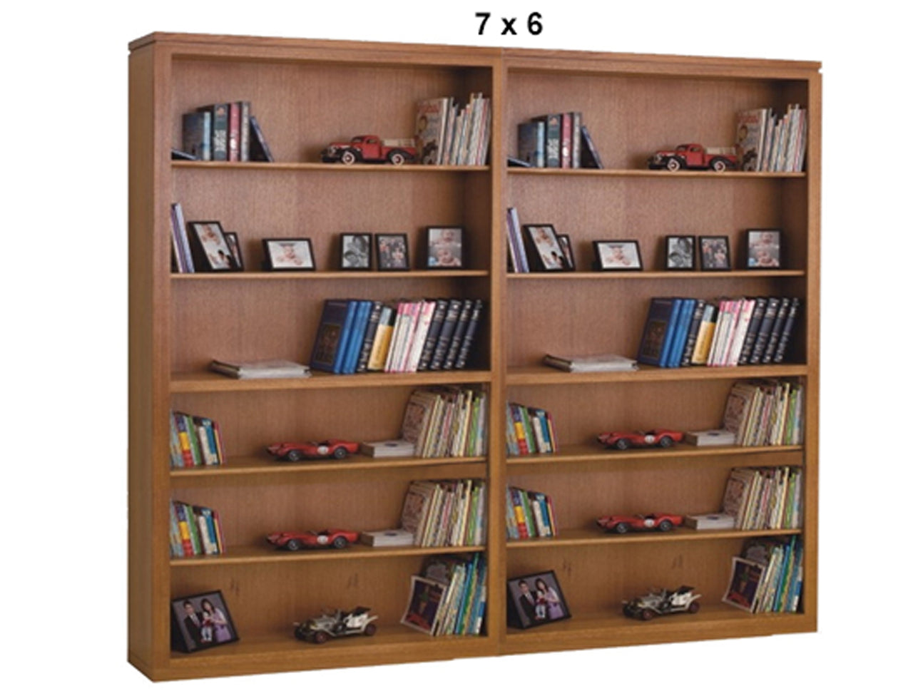 TINA (AUSSIE MADE) BOOKCASE WITH GROOVE COLLECTION - TASSIE OAK COMBINATION - ASSORTED STAINED COLOURS - STARTING FROM $1999