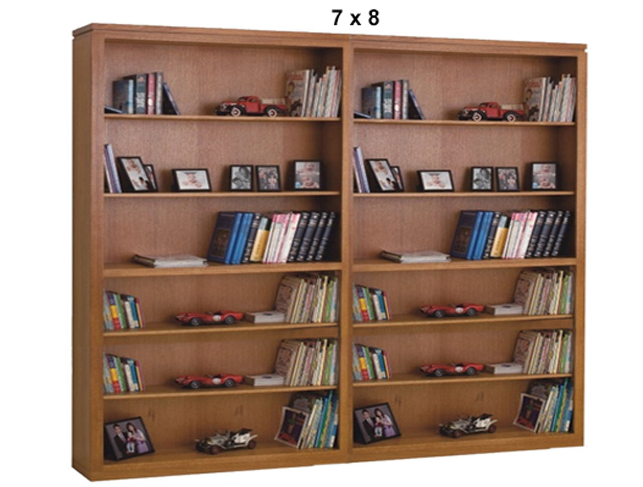 TINA (AUSSIE MADE) BOOKCASE WITH GROOVE COLLECTION - TASSIE OAK COMBINATION - ASSORTED STAINED COLOURS - STARTING FROM $1999