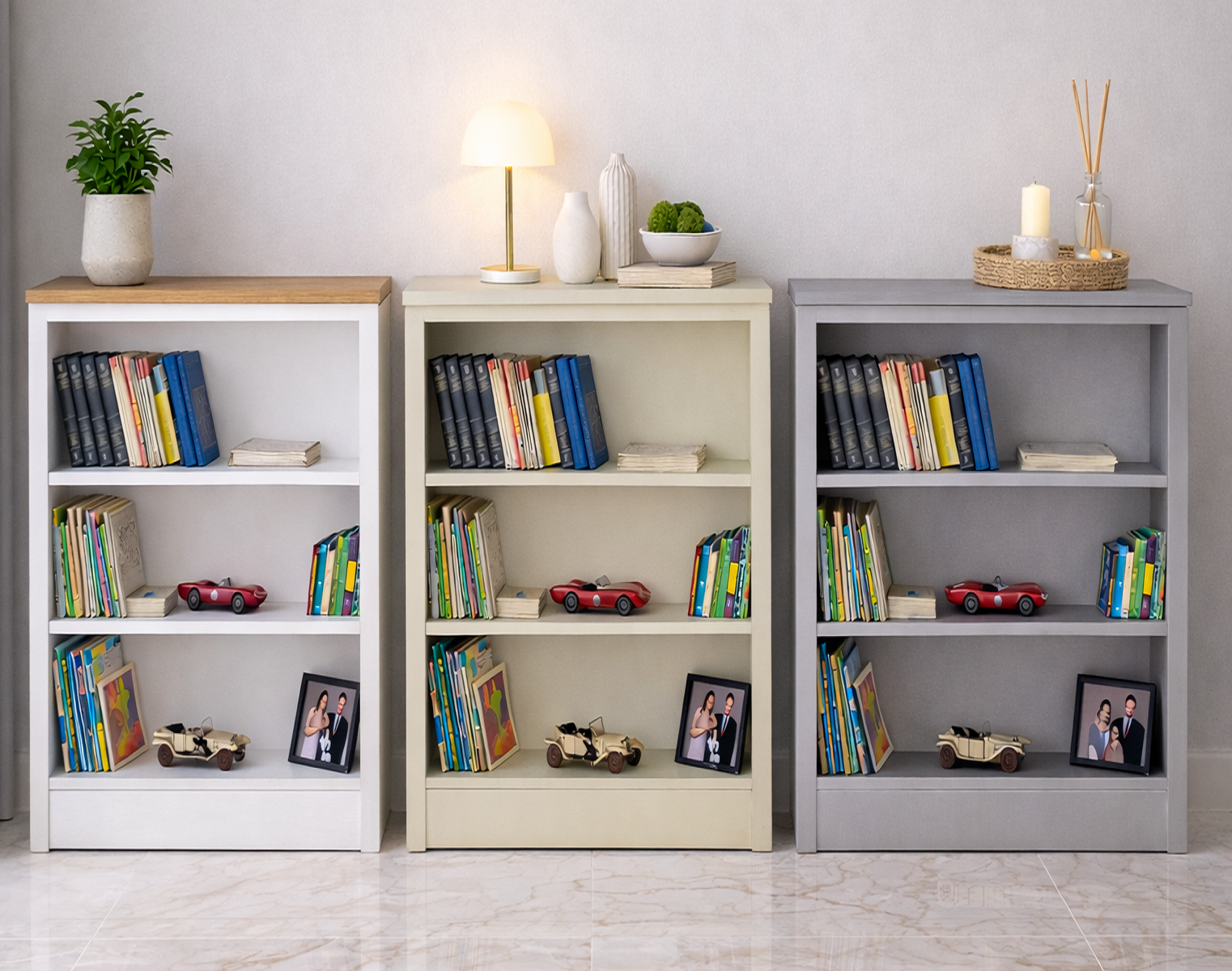 TINA (AUSSIE MADE) LOWLINE BOOKCASE COLLECTION - ASSORTED COLOURS - STARTING FROM $249