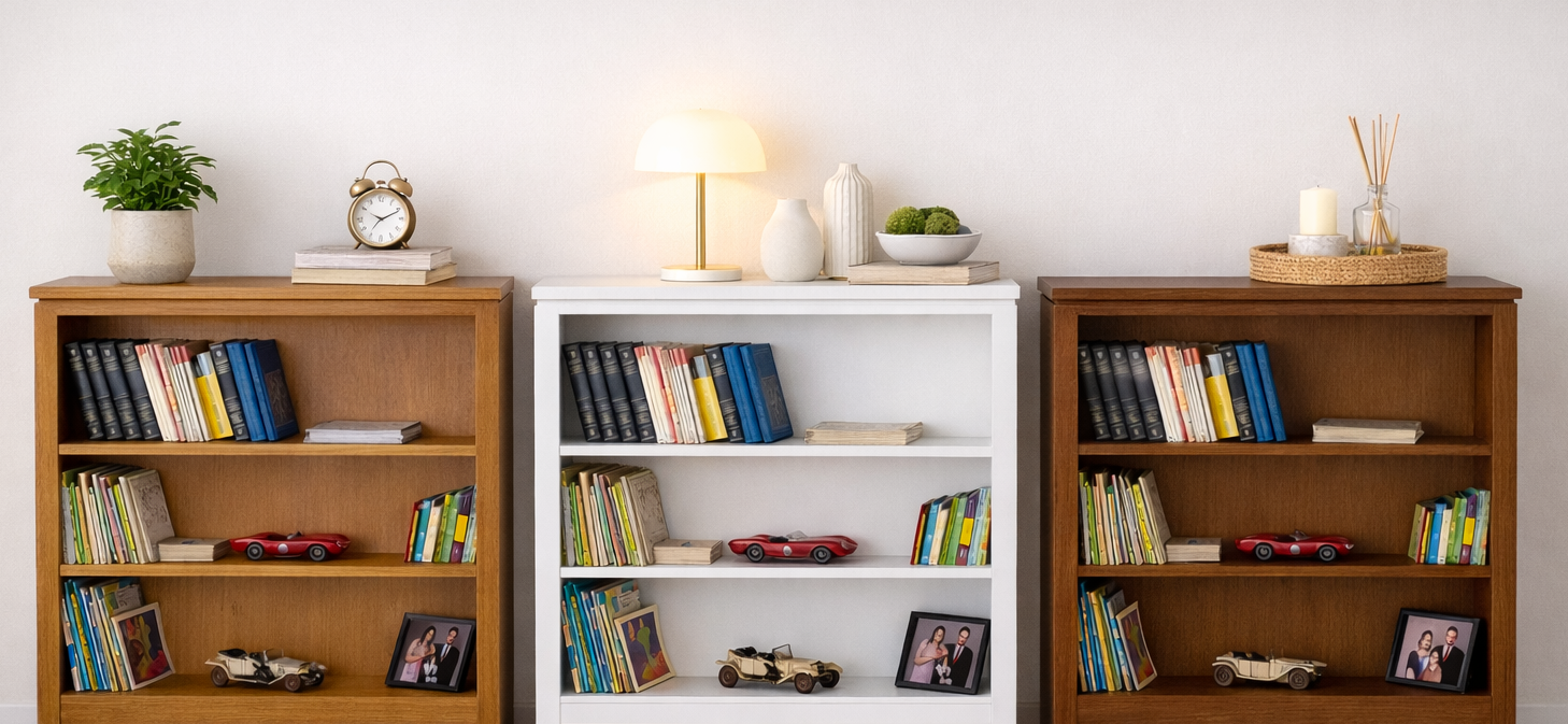 TINA (AUSSIE MADE) LOWLINE BOOKCASE COLLECTION - ASSORTED COLOURS - STARTING FROM $249