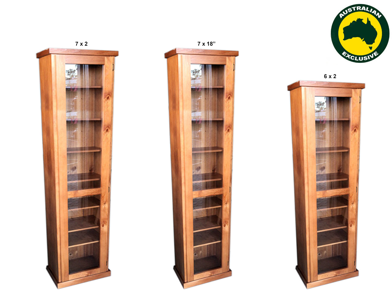 URBAN (AUSSIE MADE) FLAT TOP 1 DOOR SKINNY LIBRARY UNIT COLLECTION - ASSORTED STAINED COLOURS - STARTING FROM $699