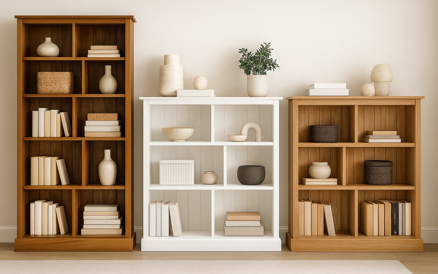 LOWLINE BOOKCASES - PAINTED