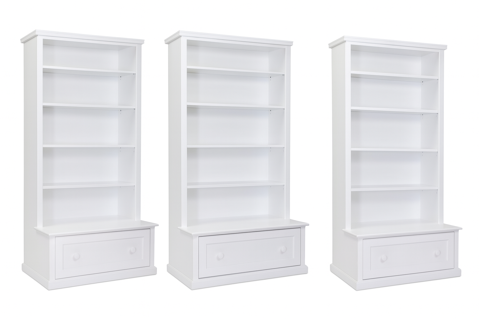 URBAN (AUSSIE MADE) BOOKCASE COMBO WITH FLAT TOP + 1 DRAWER COLLECTION - ASSORTED COLOURS - STARTING FROM $849