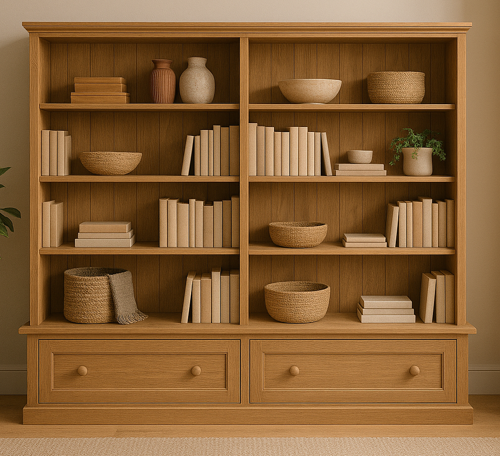 URBAN (AUSSIE MADE) FLAT TOP BOOKCASE COMBO WITH FLAT TOP + 2 DRAWER COLLECTION - ASSORTED PAINTED COLOURS - STARTING FROM $1699