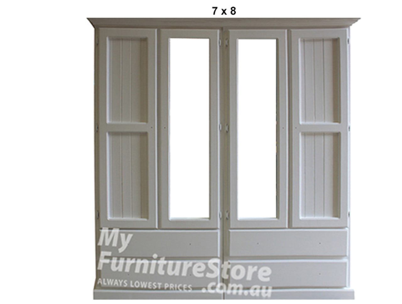 URBAN (AUSSIE MADE) MULTI WARDROBE WITH 4 DOOR AND 4 DRAWERS COLLECTION - ASSORTED PAINTED COLOURS - STARTING FROM $1999