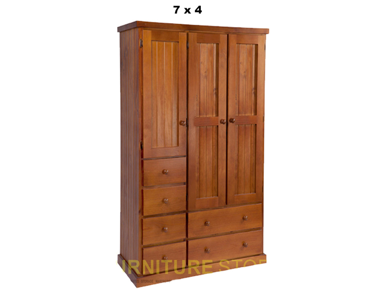 URBAN (AUSSIE MADE) FLAT TOP 3 DOOR / 6 DRAWER WARDROBE COLLECTION - ASSORTED STAINED COLOURS - STARTING FROM $1299