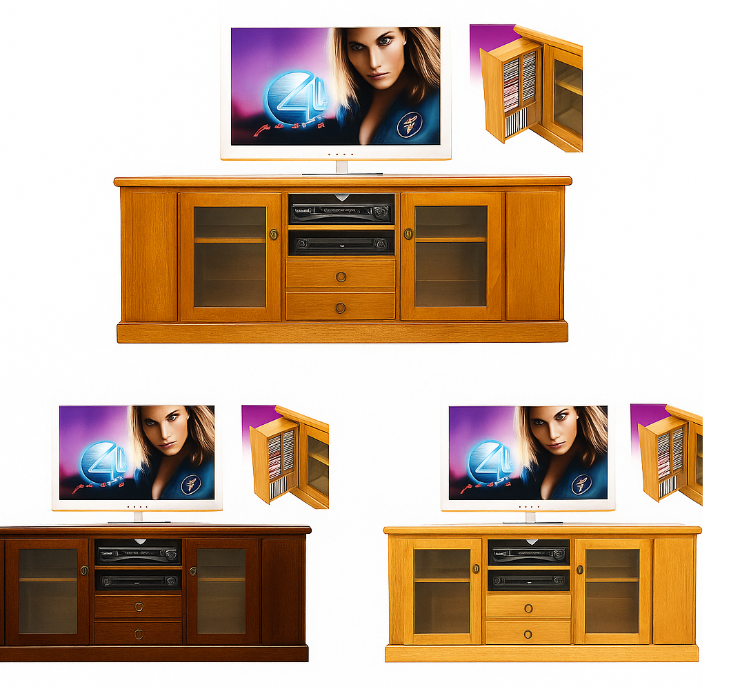 URBANITE (AUSSIE MADE) LOWLINE TV UNIT WITH TWIN PULL-OUTS COLLECTION - ASSORTED STAINED COLOURS - STARTING FROM $1399
