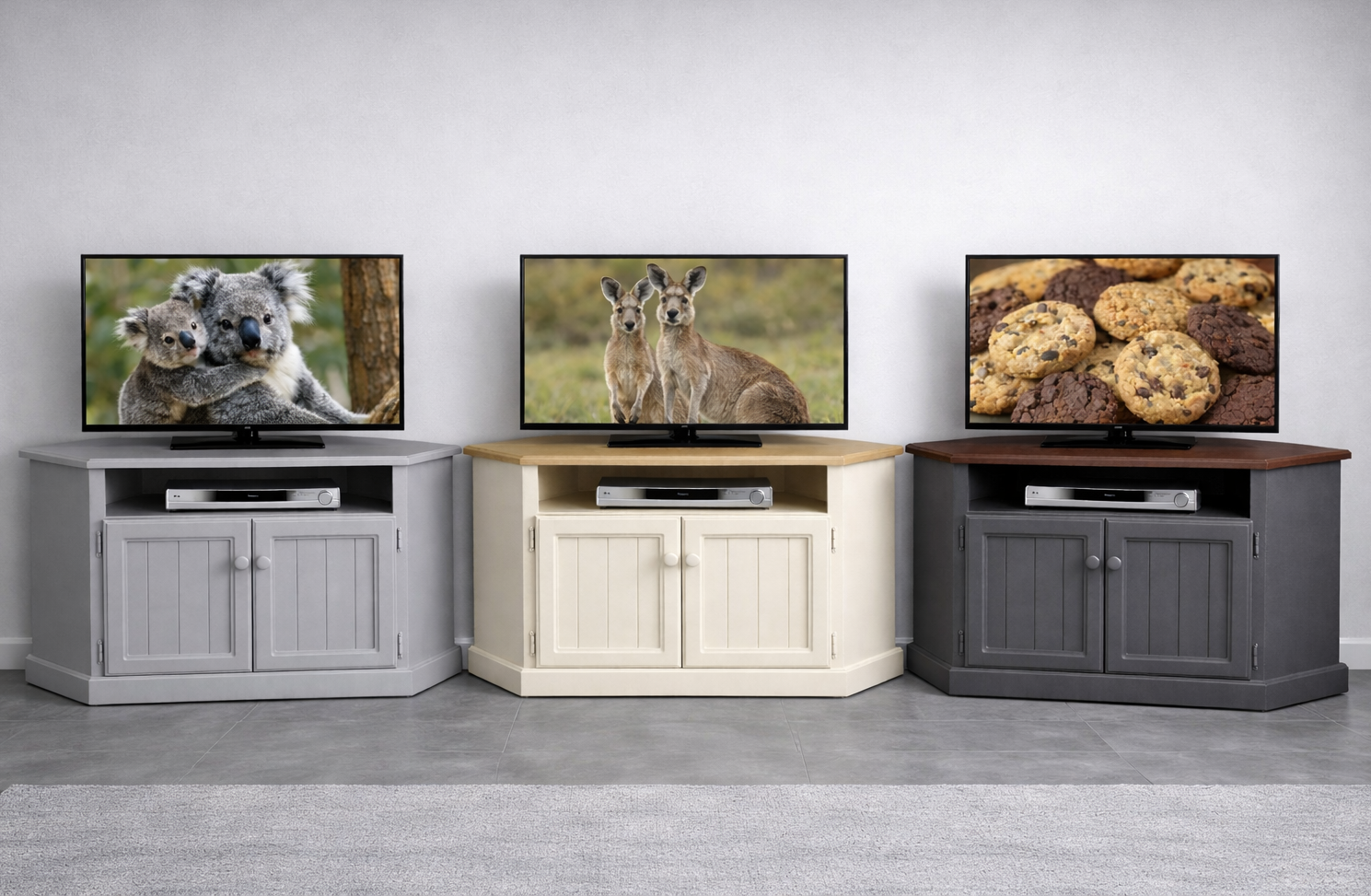 URBAN (AUSSIE MADE) CORNER TV ENTERTAINMENT UNIT COLLECTION - ASSORTED COLOURS - STARTING FROM $599