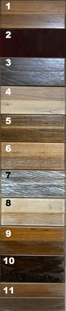 HERRINGBONE (AUSSIE MADE) DINING TABLE WITH REFACTORY LEG BASE SYSTEM COLLECTION - ASSORTED STAINED COLOURS - STARTING FROM $2299