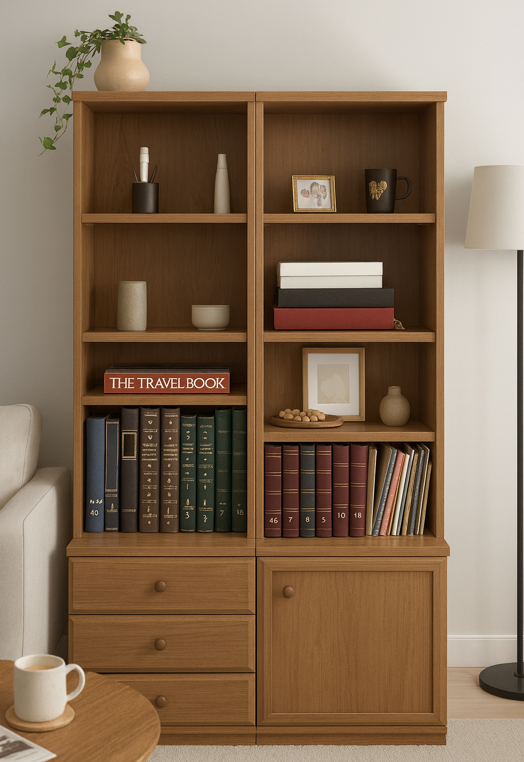 WAKEHURST (AUSSIE MADE) HIGHLINE BOOKCASE COLLECTION - ASSORTED STAINED COLOURS - STARTING FROM $799