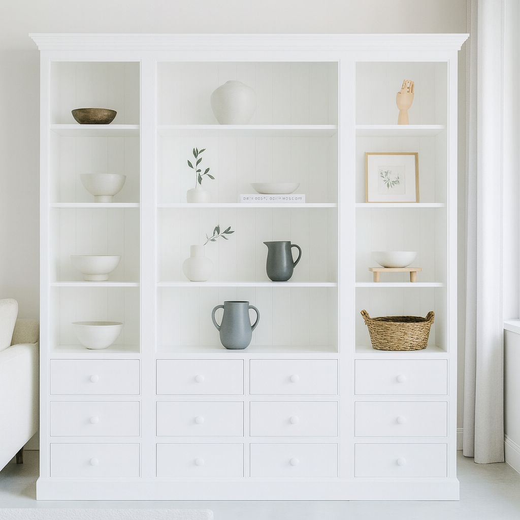 WYNBERG (AUSSIE MADE) HIGHLINE BOOKCASE PIGEON PAIRED COLLECTION - ASSORTED COLOURS - STARTING FROM $3499