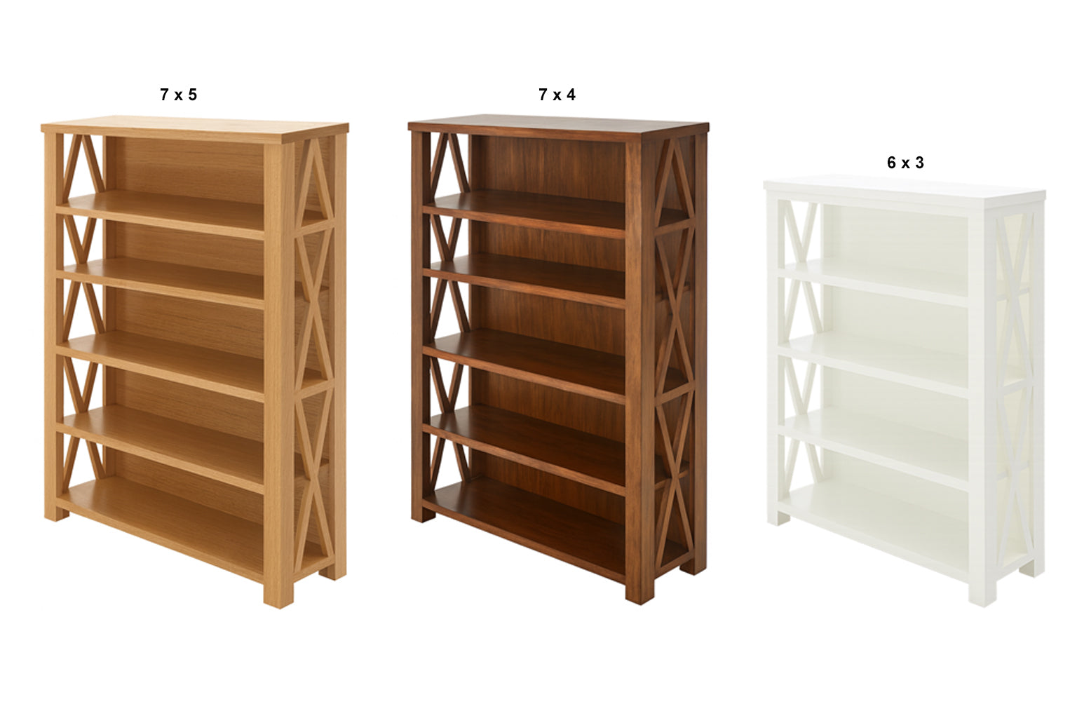 XRAY (AUSSIE MADE) HIGHLINE BOOKCASE WITH 40MM FACINGS COLLECTION  - ASSORTED COLOURS - STARTING FROM $799
