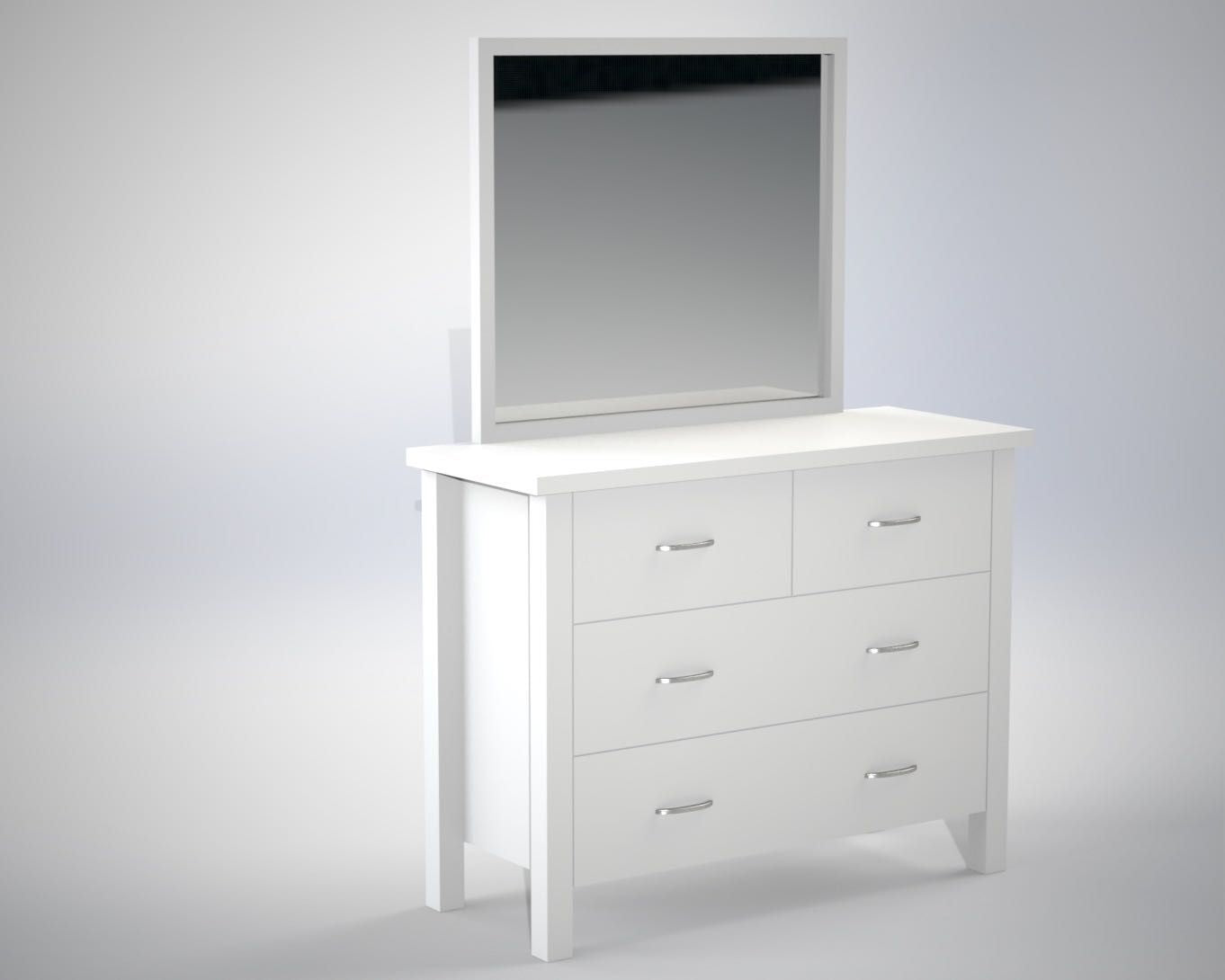 DOUBLE OR QUEEN ALODIA (AUSSIE MADE) 5 PIECE (DRESSER) BEDROOM SUITE - ASSORTED COLOURS