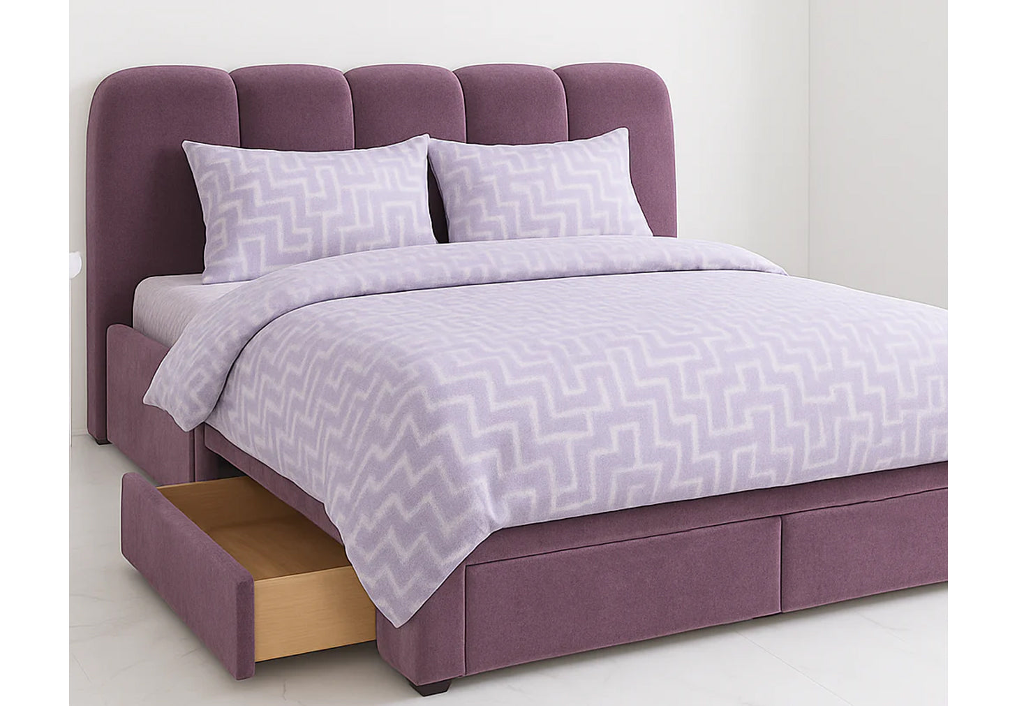 BUBBLE (AUSSIE MADE) ENSEMBLE BASE WITH 4 DRAWERS UPHOLSTERED BEDROOM COLLECTION - ASSORTED FABRICS AND COLOURS - STARTING FROM $1499