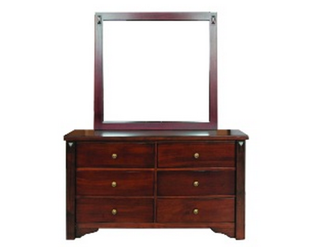 FABULOS (AUSSIE MADE) 6 DRAWER DRESSING TABLE WITH MIRROR (MODEL-16-9-14-14-1-3-12-5 ) - 800(H) X 1400(W) - ASSORTED COLOURS