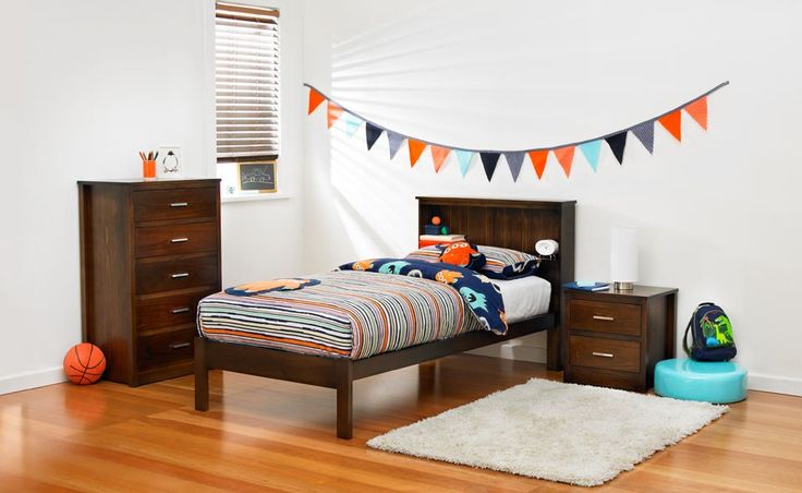 DOUBLE SCHOLASTIC (AUSSIE MADE) BED - TASSIE OAK COMBINATION - ASSORTED STAINED COLOURS