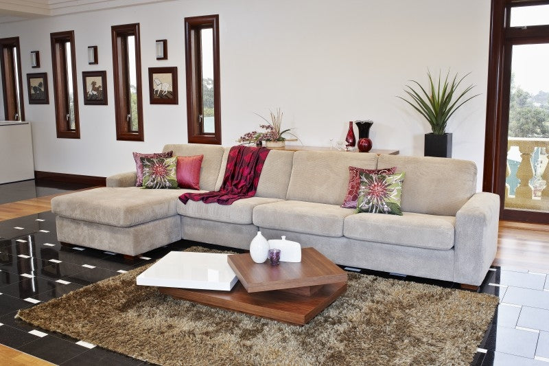 HOLLYWOOD / LUCIA (AUSSIE MADE) 3 SEATER + CHAISE - ASSORTED COLOURS