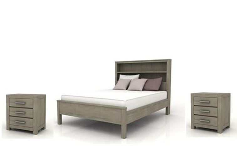 KENDALL (AUSSIE MADE) KING 5 PIECE (DRESSER) BEDROOM SUITE (BOOKCASE BED) - ASSORTED COLOURS