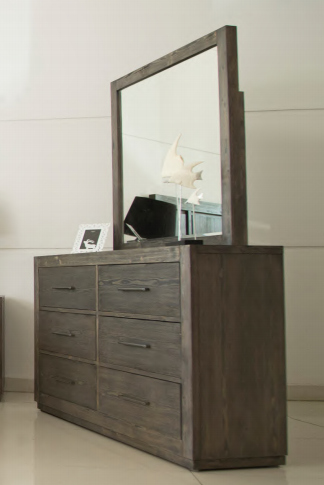 LINDSAY (AUSSIE MADE) KING 5 PIECE (DRESSER) BEDROOM SUITE - ASSORTED STAINED COLOURS